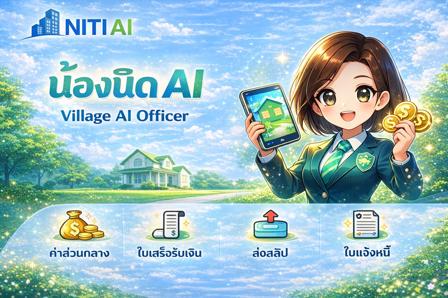 น้องนิด AI ผู้ช่วยลูกบ้านและผู้ดูแลของระบบ NITI AI